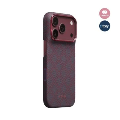 Pitaka (Argyle) Edge Case for iPhone 18 Pro Max - Blue’s Red